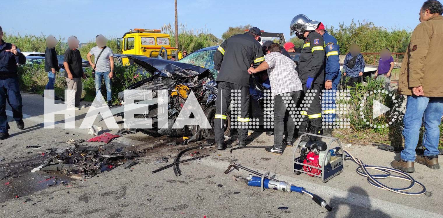 Πατρών - Πύργου: Μετωπική με τρεις τραυματίες κοντά στα Λαστέικα (photos &amp; video)