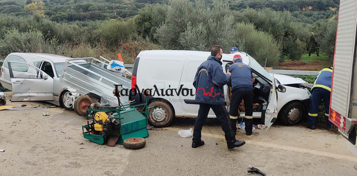Θανατηφόρο τροχαίο στους Γαργαλιάνους ύστερα από σύγκρουση νεκροφόρας με αυτοκίνητο