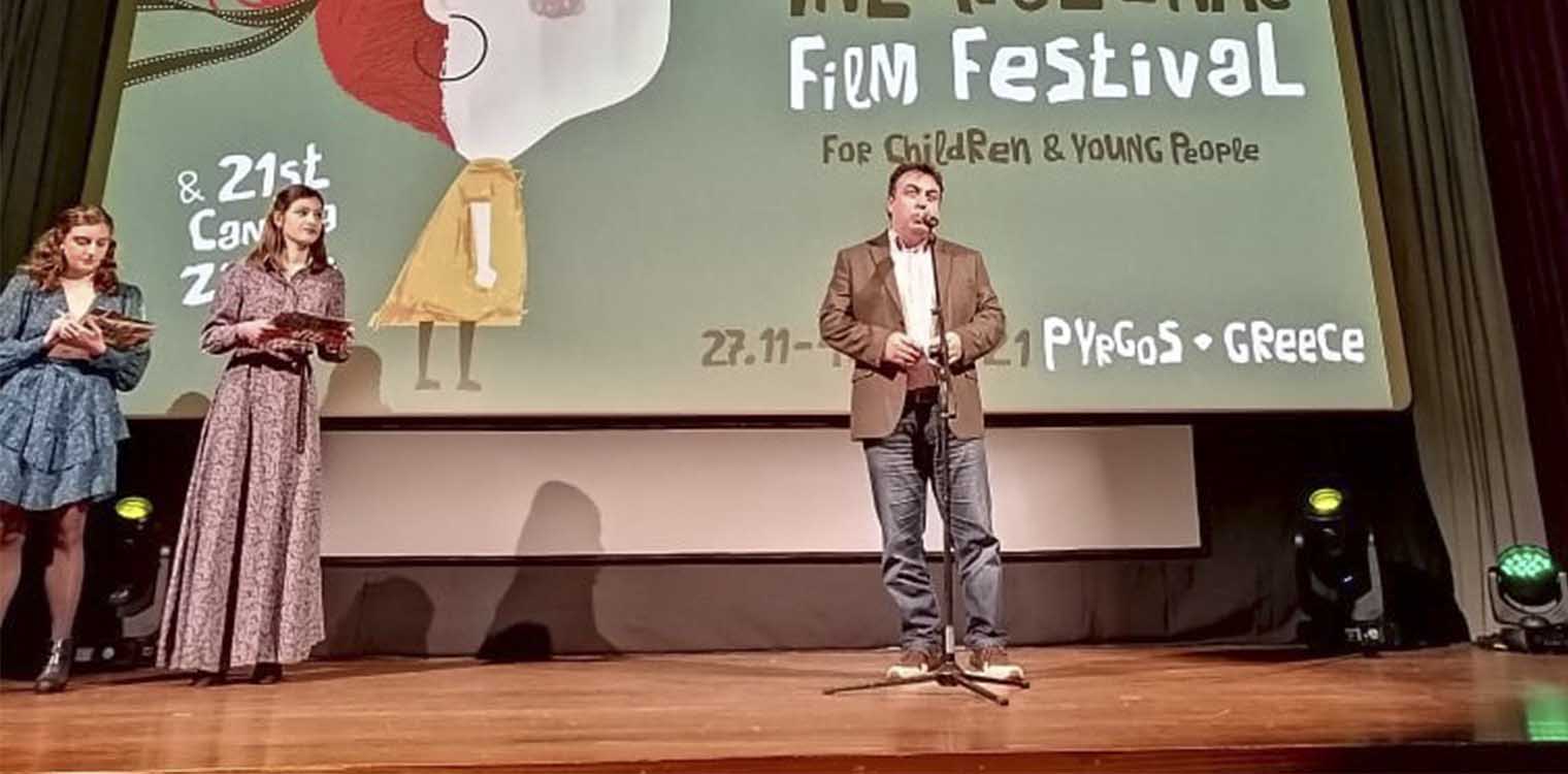 Ο Αντωνακόπουλος στην τελετή έναρξης του 24ου Φεστιβάλ Κινηματογράφου Ολυμπίας και της 21ης Camera Zizanio
