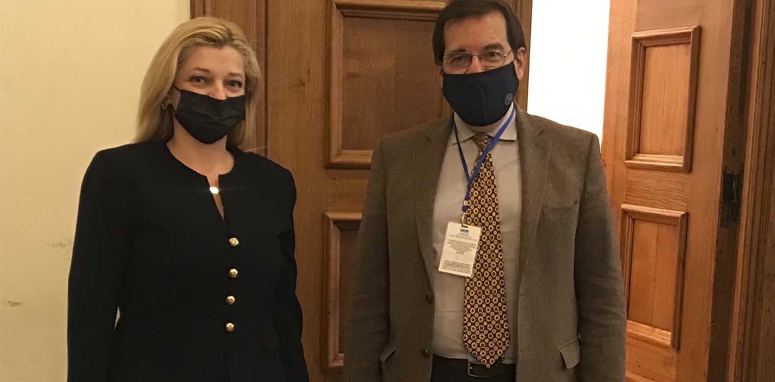 Συνάντηση Αυγερινοπούλου με Πρύτανη ΕΜΠ κ. Μπουντουβή για το Κέντρο Ακαδημαϊκών Σπουδών στην Αρχ. Ολυμπία