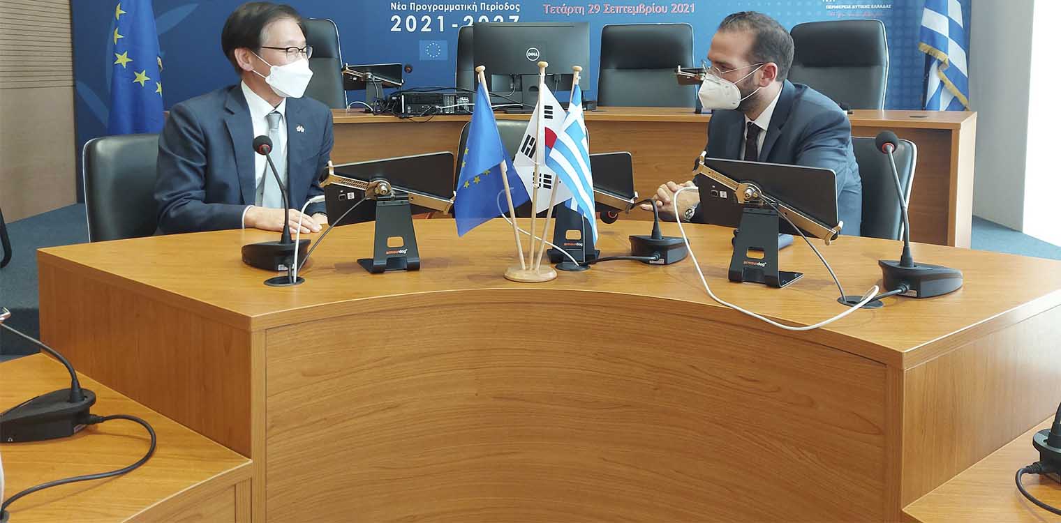 Επίσκεψη του Πρέσβη της Κορέας στον Περιφερειάρχη Δυτ. Ελλάδας