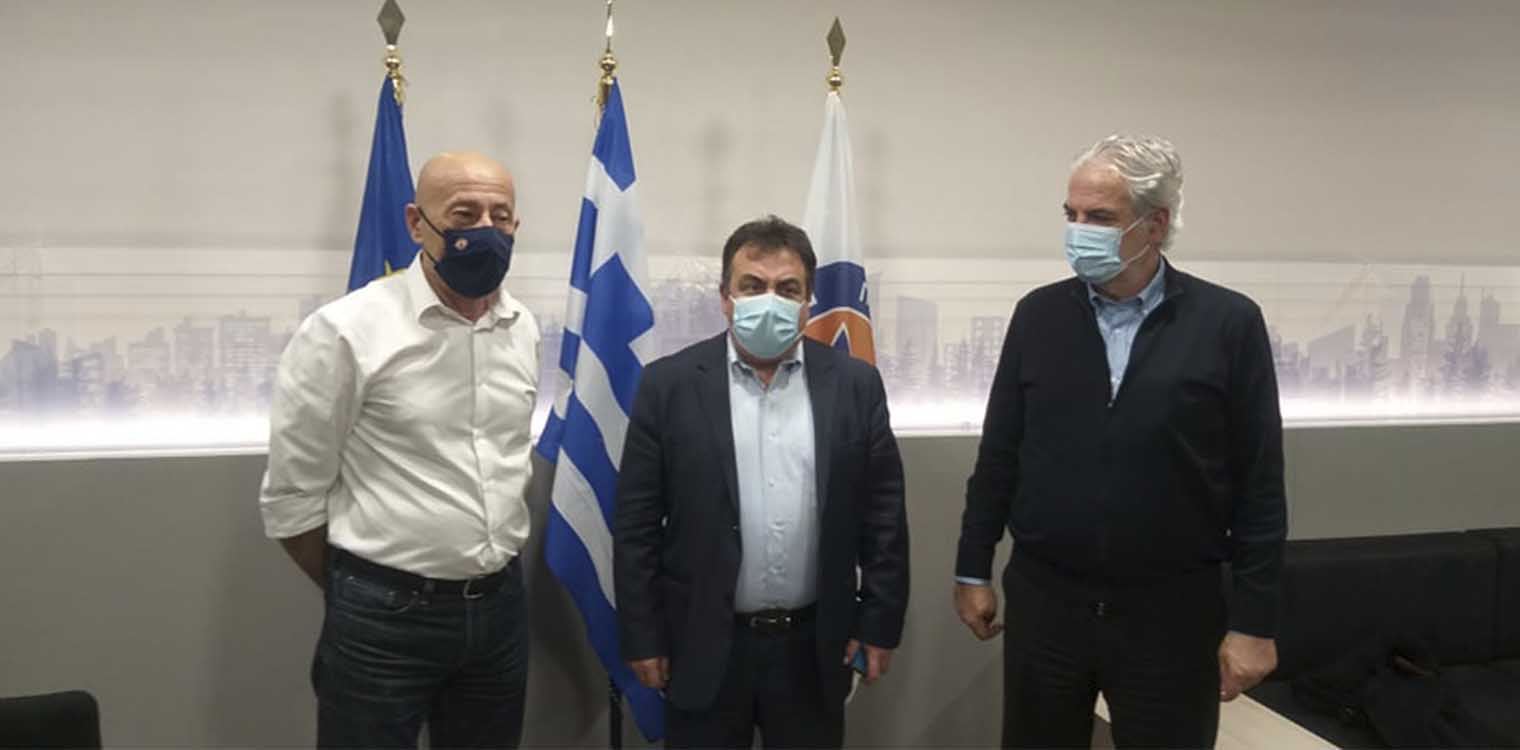 Συνάντηση Αντωνακόπουλου με τον υπουργό Κλιματικής Αλλαγής και τον Γ.Γ. Πολιτικής Προστασίας