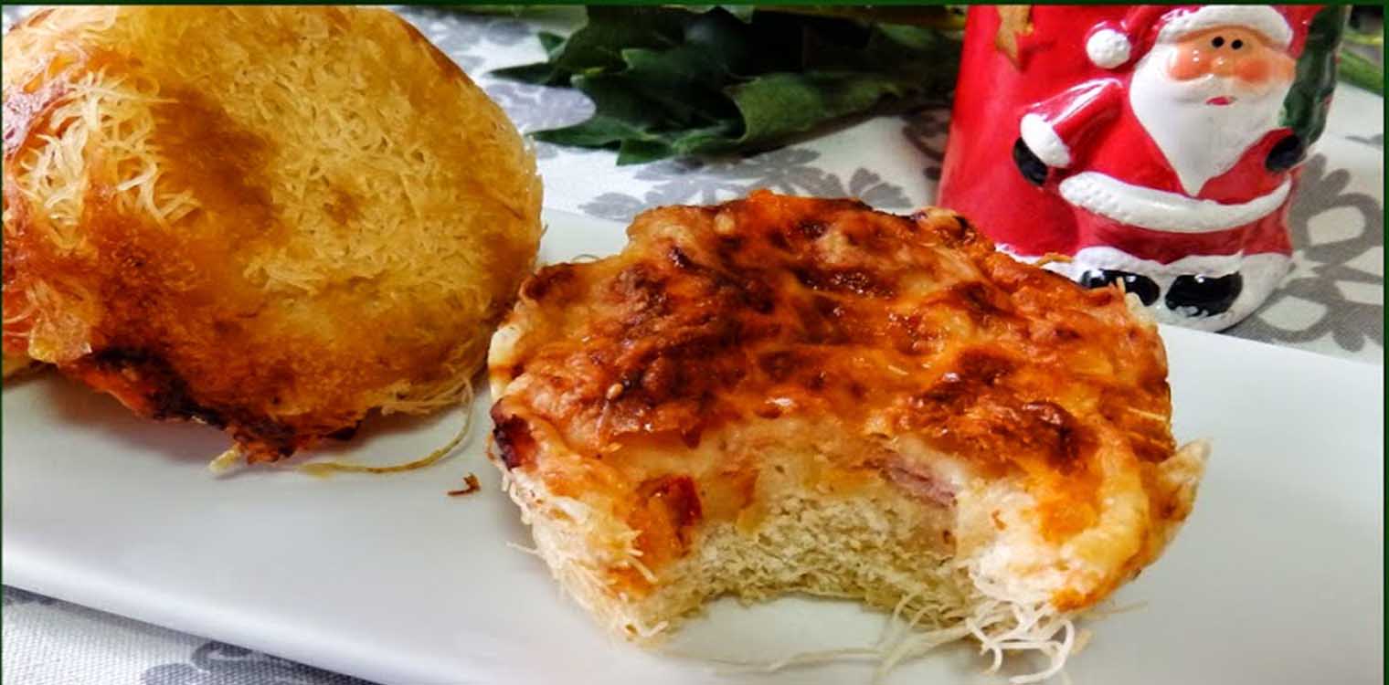 Muffins πίτσας με καταϊφι για τον πρωτοχρονιάτικο μπουφέ