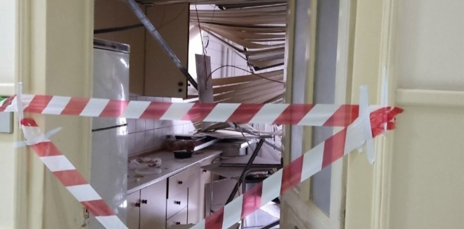 Αναστάτωση στον Ευαγγελισμό: Κατέρρευσε ψευδοροφή – Τραυματίστηκαν 2 εργαζόμενοι