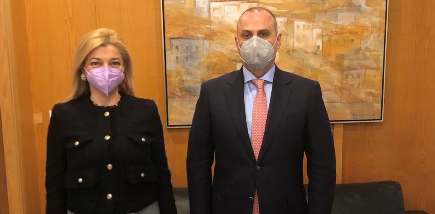 Συνάντηση Αυγερινοπούλου - Καραγιάννη για επανέναρξη της κατασκευής της Ολυμπίας Οδού και υλοποίηση περισσότερων οδικών έργων