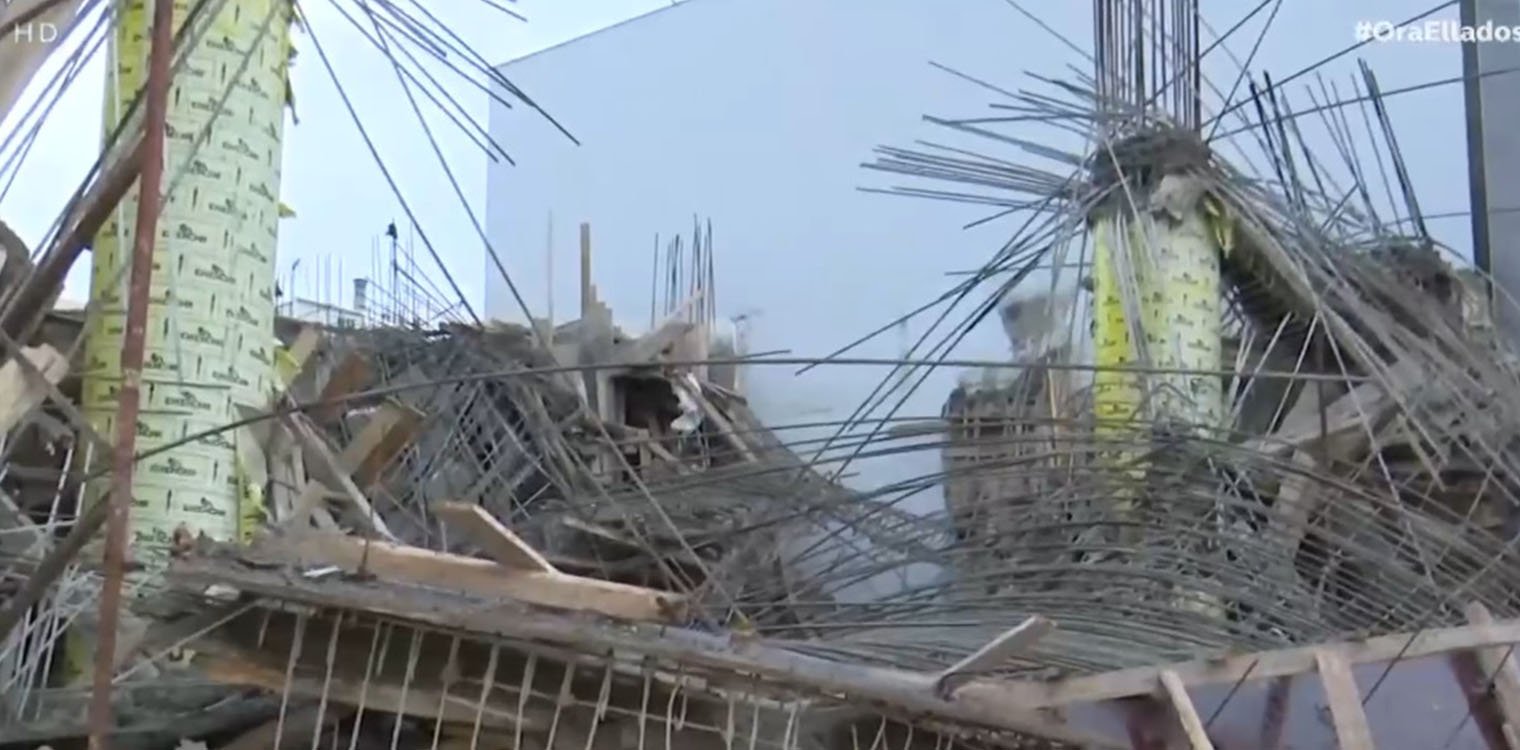 Γέρακας: Κτίριο υπό κατασκευή κατέρρευσε σαν χάρτινος πύργος - Απίστευτες εικόνες