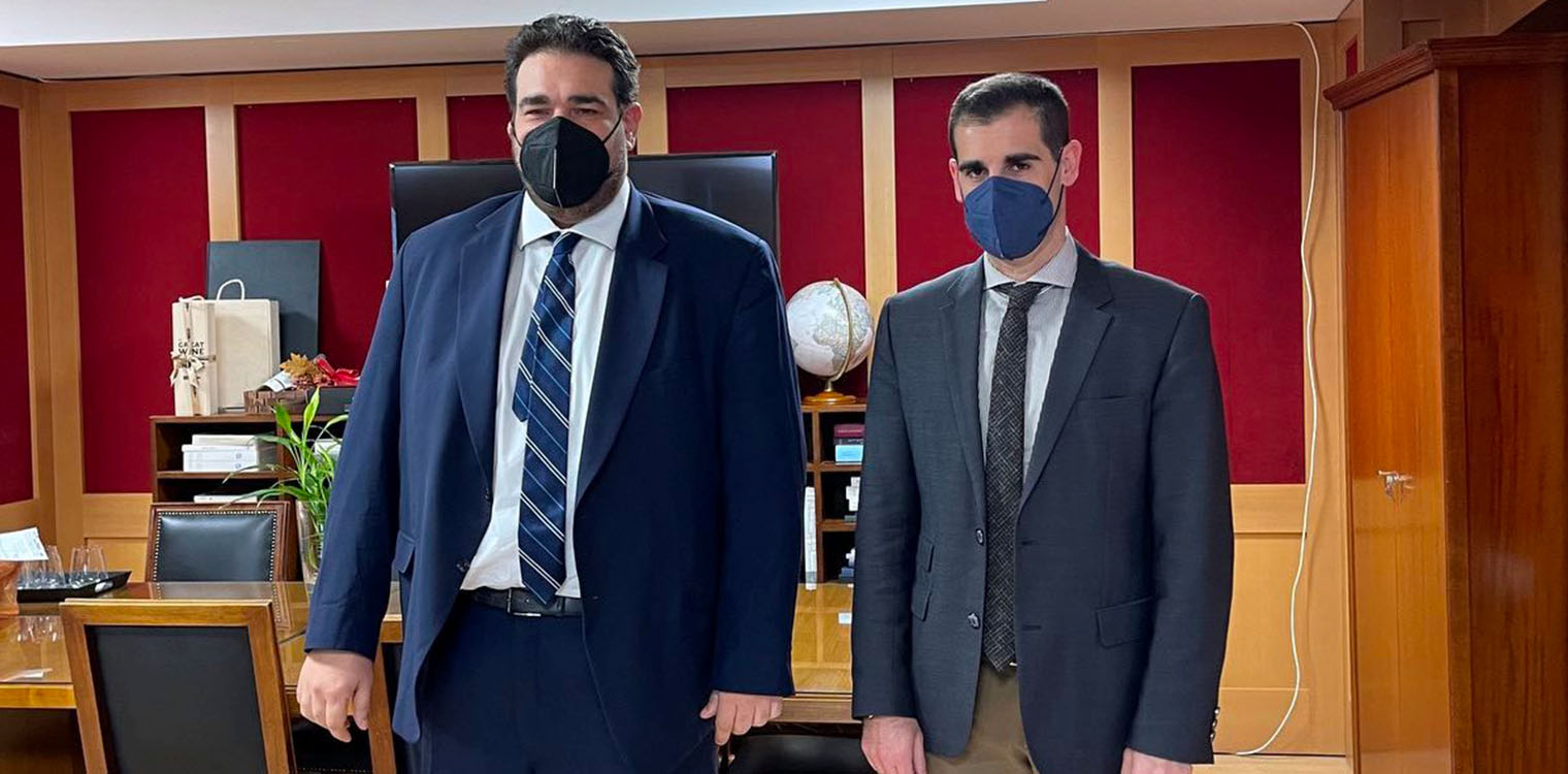 Συνάντηση Αντιπεριφερειάρχη Π.Ε Ηλείας Β. Γιαννόπουλου με Υφυπουργό Ψηφιακής Διακυβέρνησης Θ. Λιβάνιο