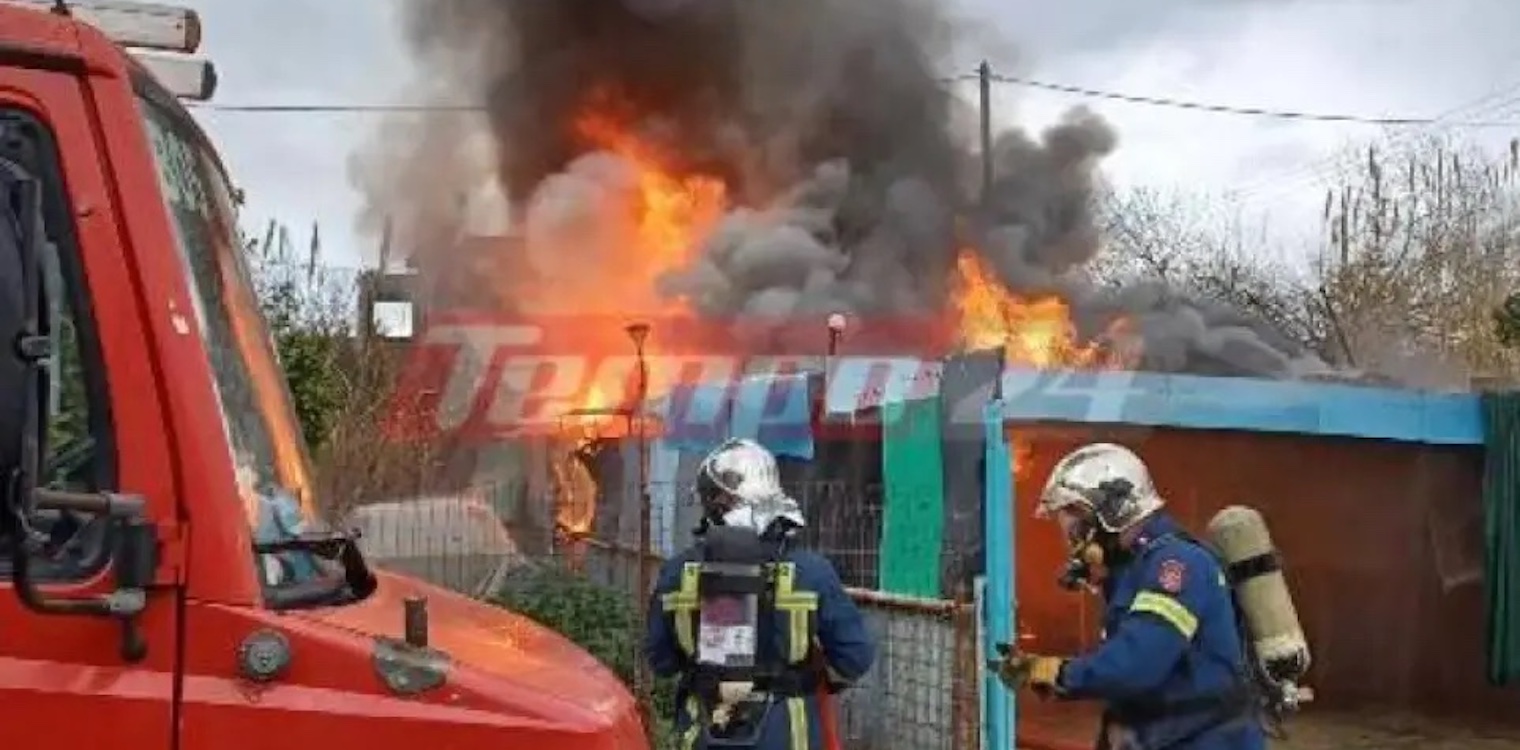 Πάτρα: Φωτιά ξέσπασε σε παράπηγμα