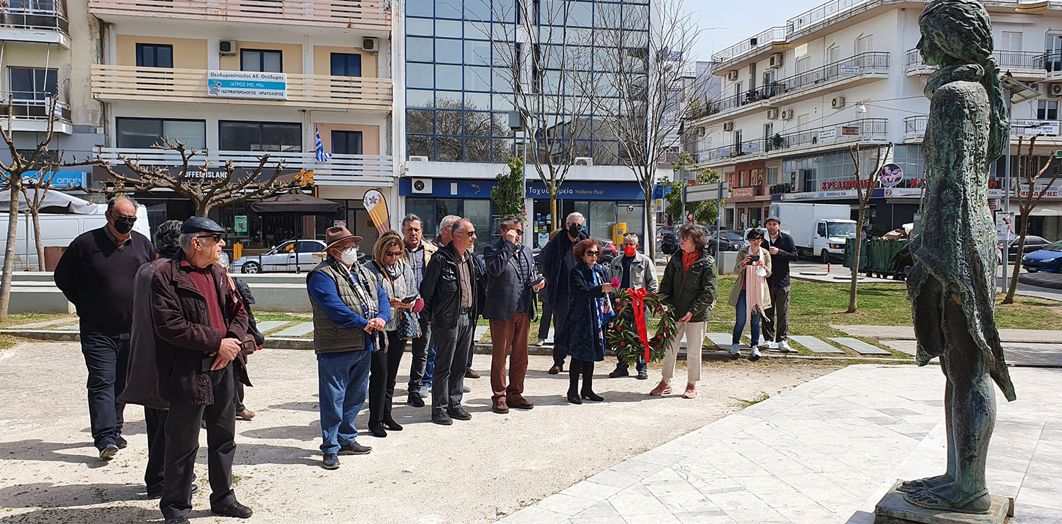 ΣΥΡΙΖΑ ΟΜ Ήλιδας: Κατάθεση στεφάνου για τα 70 χρόνια από το θάνατο του Νίκου Μπελογιάννη
