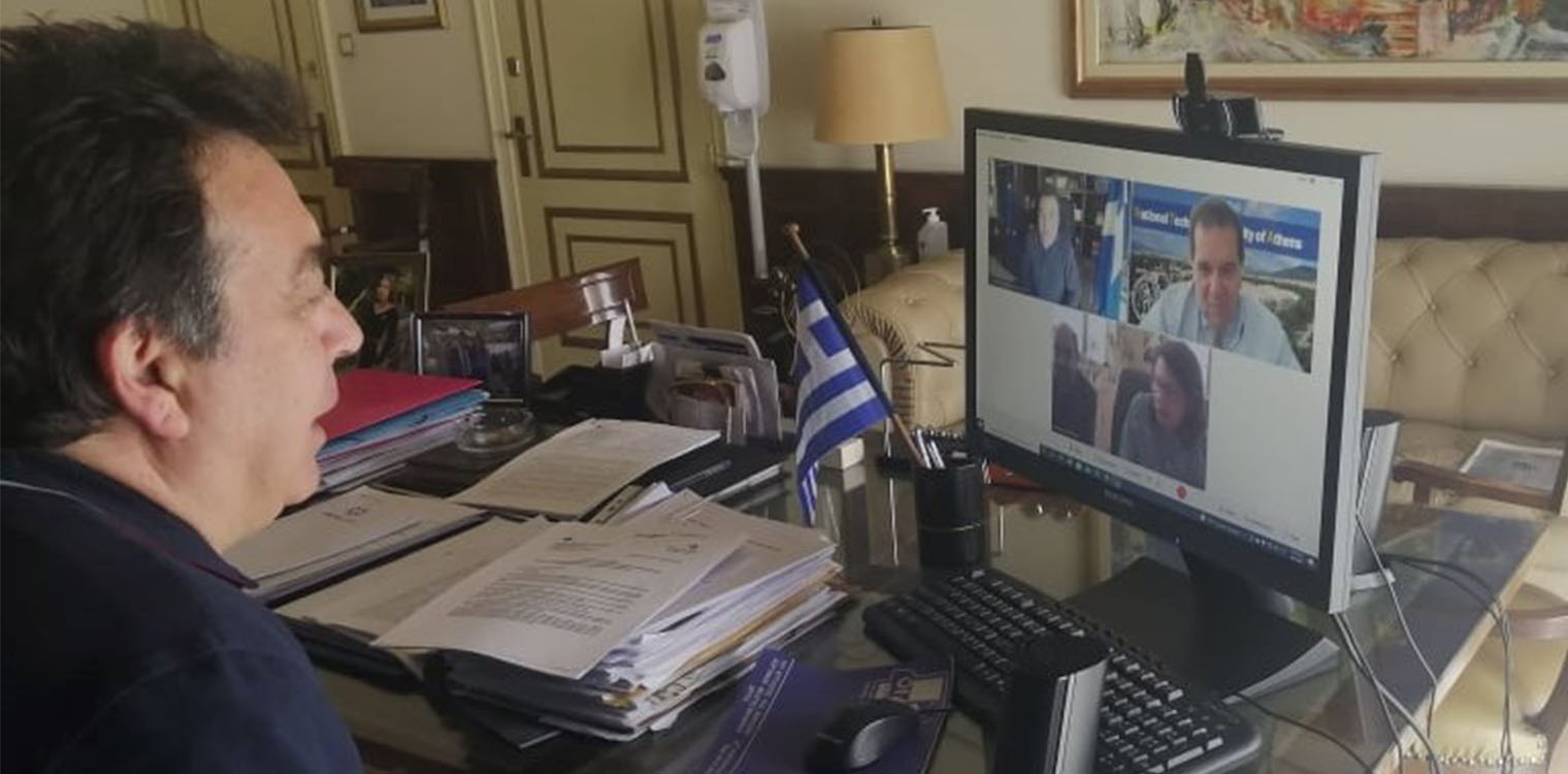 Τηλεδιάσκεψη Δημάρχου Πύργου με τον Πρύτανη ΕΜΠ Α. Μπουντουβή για εξειδικευμένη συνεργασία