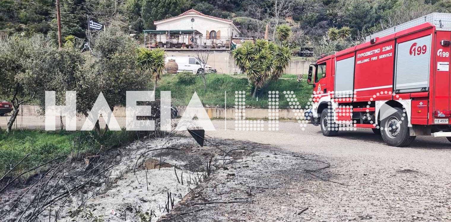 Ηλεία: Κινητοποίηση για δύο πυρκαγιές σε Ζαχοβούνι - Μπισχίνι - Πρόλαβαν οι δυνάμεις στο χωριό Πτελέα (photos &amp; video)