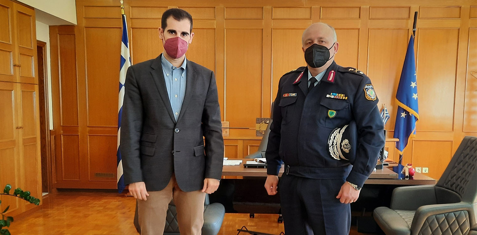 Συνάντηση Αντιπεριφερειάρχη Π.Ε Ηλείας Β. Γιαννόπουλου με τον Διευθυντή Αστυνομίας Ηλείας, Ταξίαρχο Μ. Οικονομόπουλο