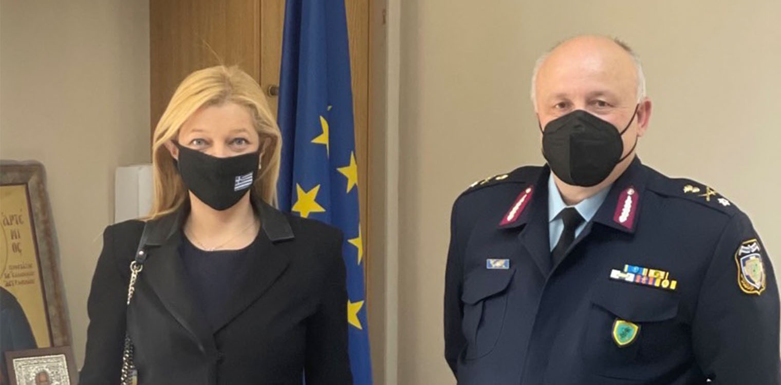 Επίσκεψη Δ. Αυγερινοπούλου στον νέο Αστυνομικό Διευθυντή Ηλείας, Ταξίαρχο Μ. Οικονομόπουλο