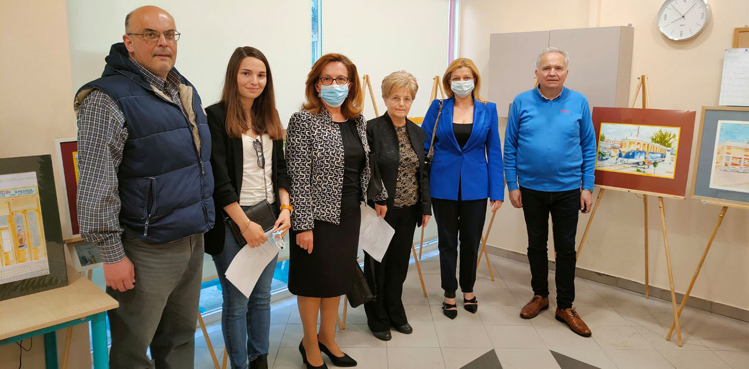 Η Δ. Αυγερινοπούλου στην έκθεση ζωγραφικής του συμπολίτη μας, Παύλου Αυγερινόπουλου