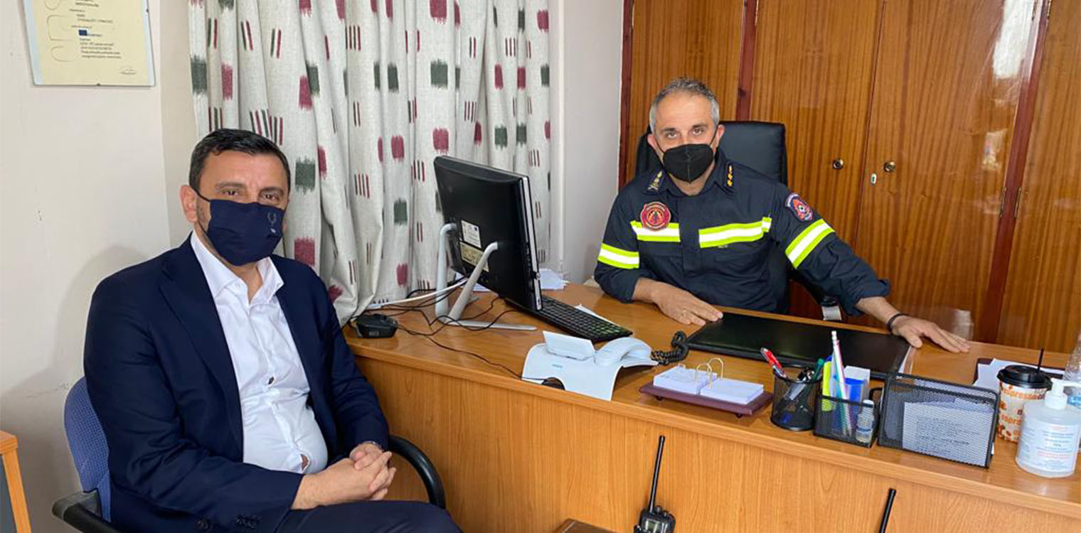 Επίσκεψη Α. Νικολακόπουλου στην Π.Υ. Λεχαινών και συνάντηση με τον διοικητή