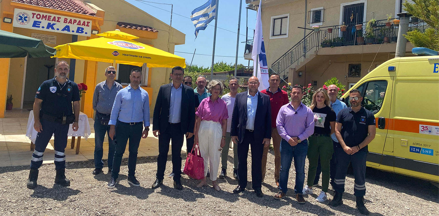 Δήμος Ανδραβίδας-Κυλλήνης: Εγκαίνια στον νέο σταθμό του ΕΚΑΒ στο Κουρτέσι
