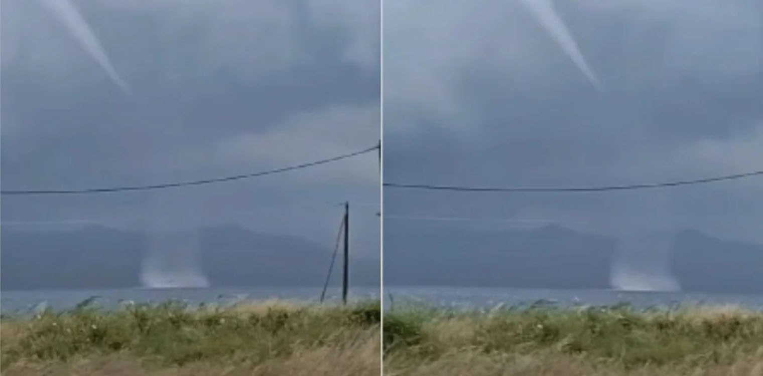 Εντυπωσιακός υδροσίφωνας στην Εύβοια (video)