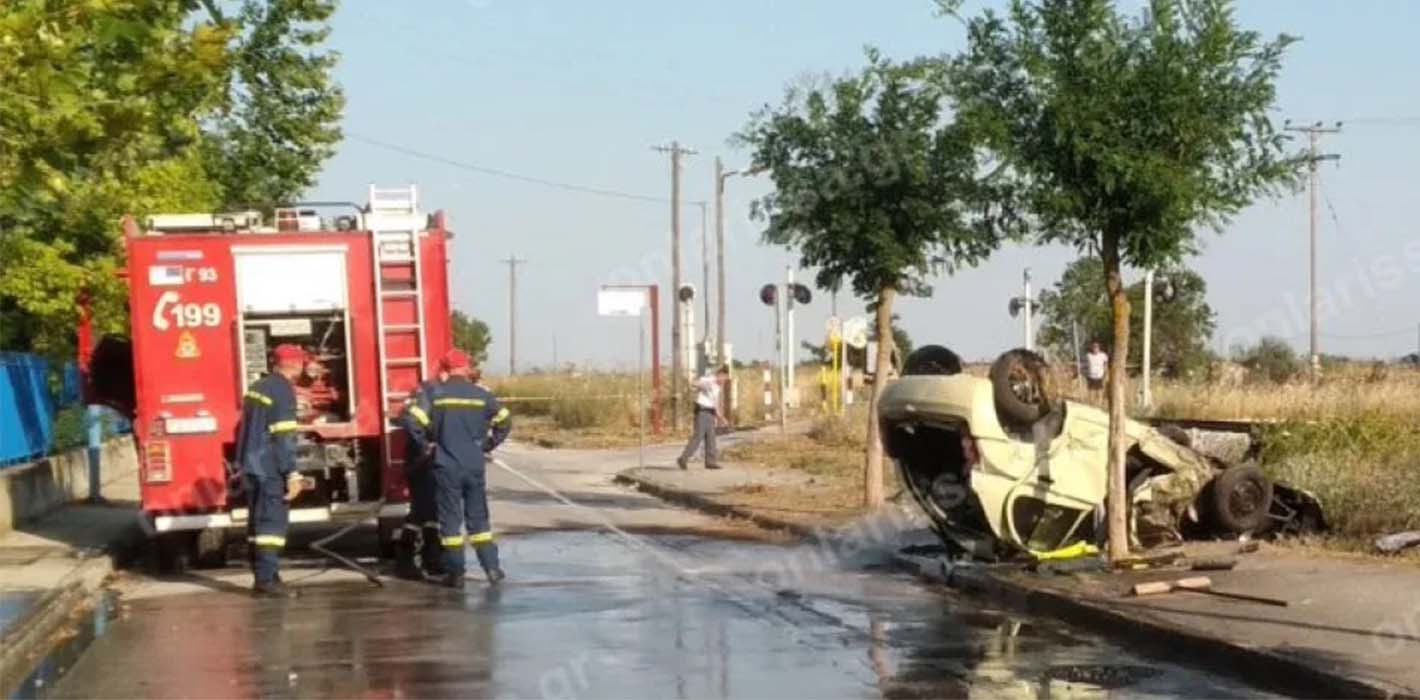 Τραγωδία στη Λάρισα: Τρένο παρέσυρε αυτοκίνητο, νεκρός ο οδηγός του ΙΧ