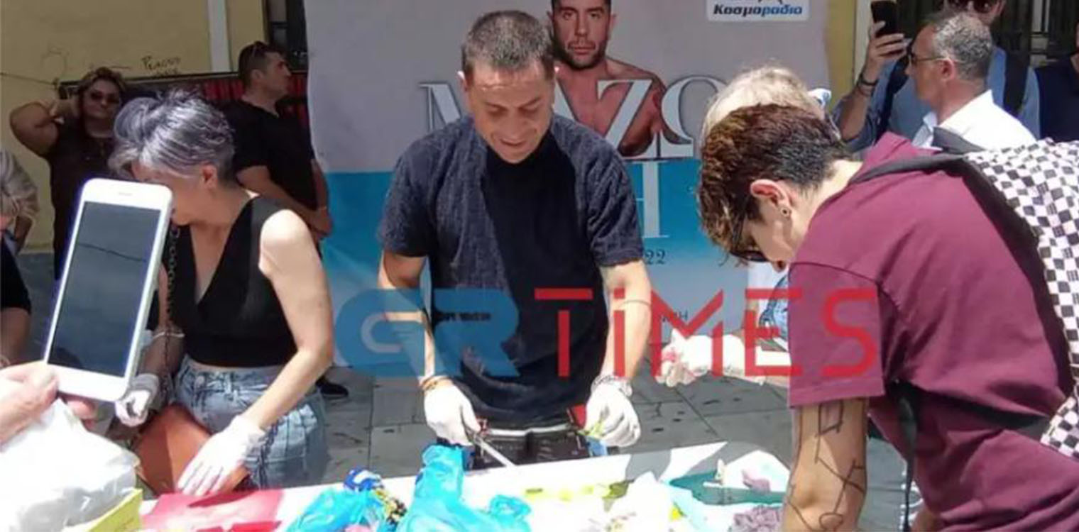 Γιώργος Μαζωνάκης: Μαγείρεψε με τον «Άλλο άνθρωπο» και μοίρασε γεύματα «αγάπης»