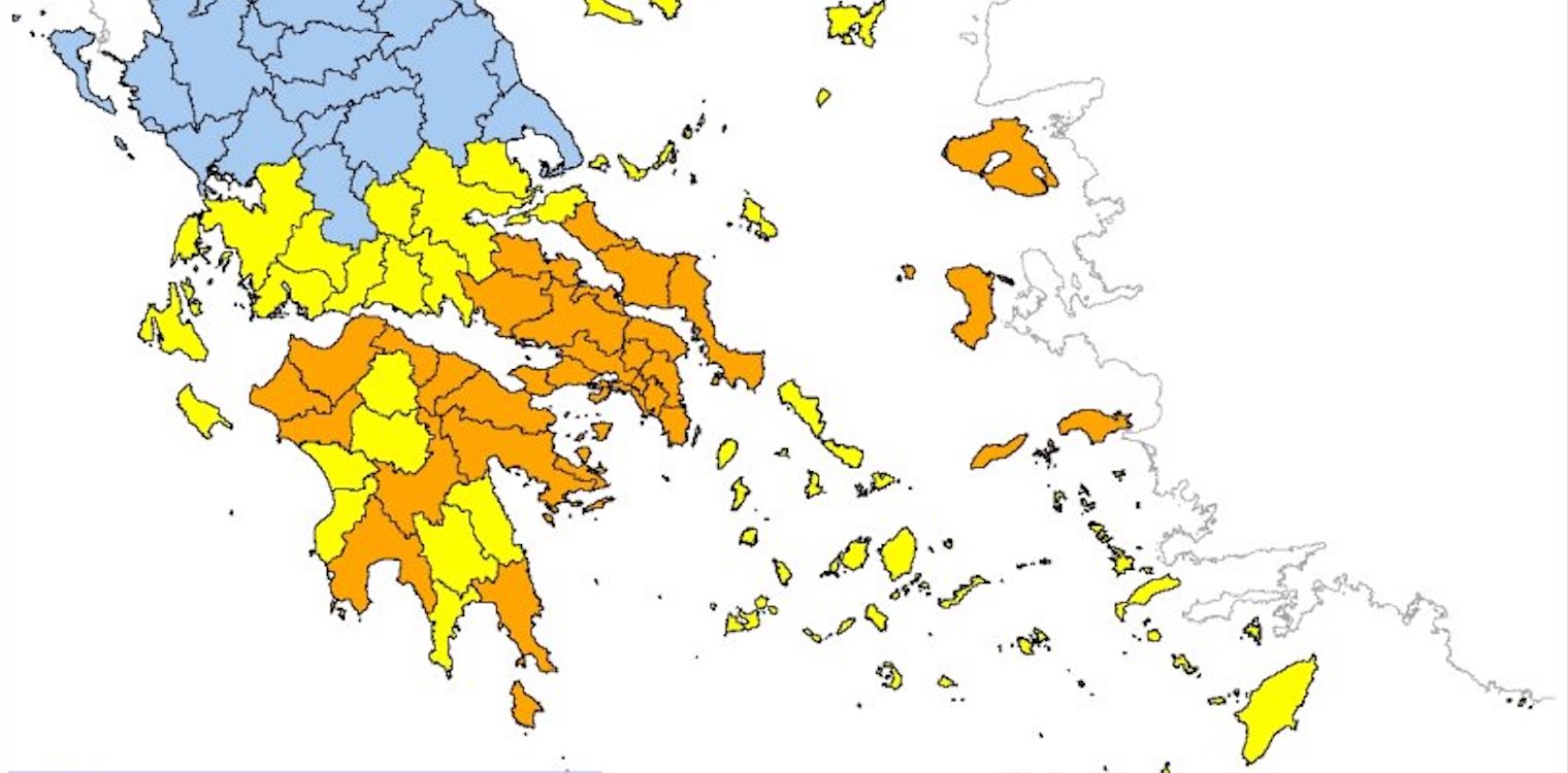 Ξανά στο “κόκκινο” Ηλεία και Δυτ. Ελλάδα: Πολύ υψηλός κίνδυνος πυρκαγιάς την Τρίτη 19/7