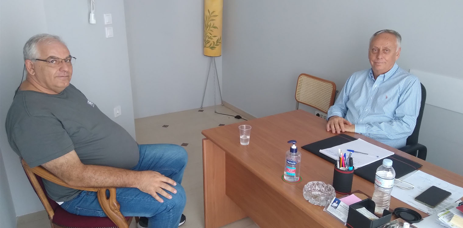 Με τον πρόεδρο του τοπικού εμπορικού Συλλόγου, Ηλία Ξανθούλη, συναντήθηκε ο Νίκος Καλάκος