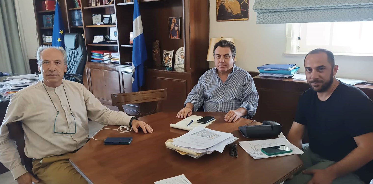 Η πρώτη συνάντηση του Δημάρχου Πύργου με τον νέο Διευθυντή Β/βάθμιας Εκπαίδευσης Ν. Ηλείας Α. Ζέρβα