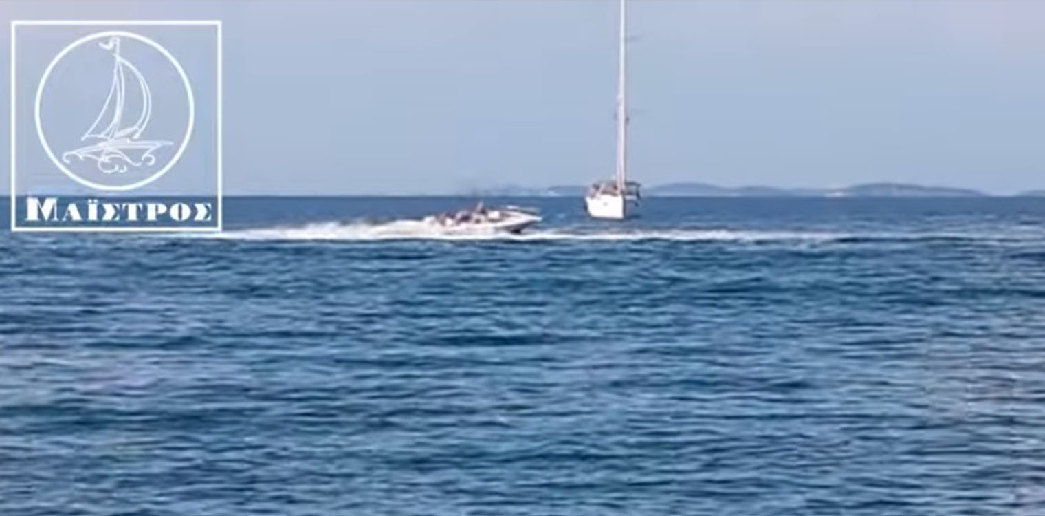 Απίστευτο περιστατικό στη Βόνιτσα – Ακυβέρνητο σκάφος «κυνηγά» το χειριστή του (video)