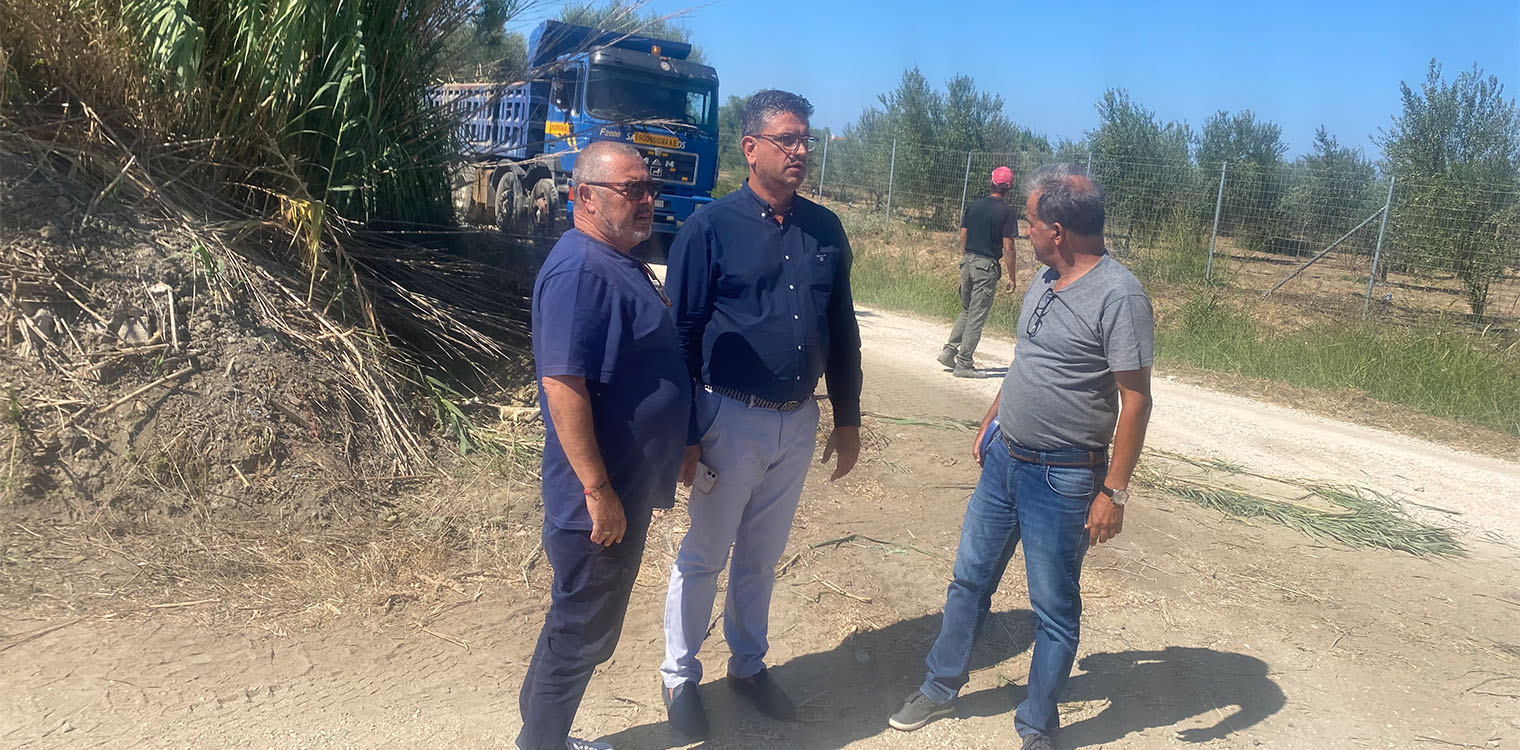 Συνεχίζεται η αντιπλημμυρική θωράκιση της Ανδραβίδας - Επίσκεψη Λέντζα για την πρόοδο των εργασιών