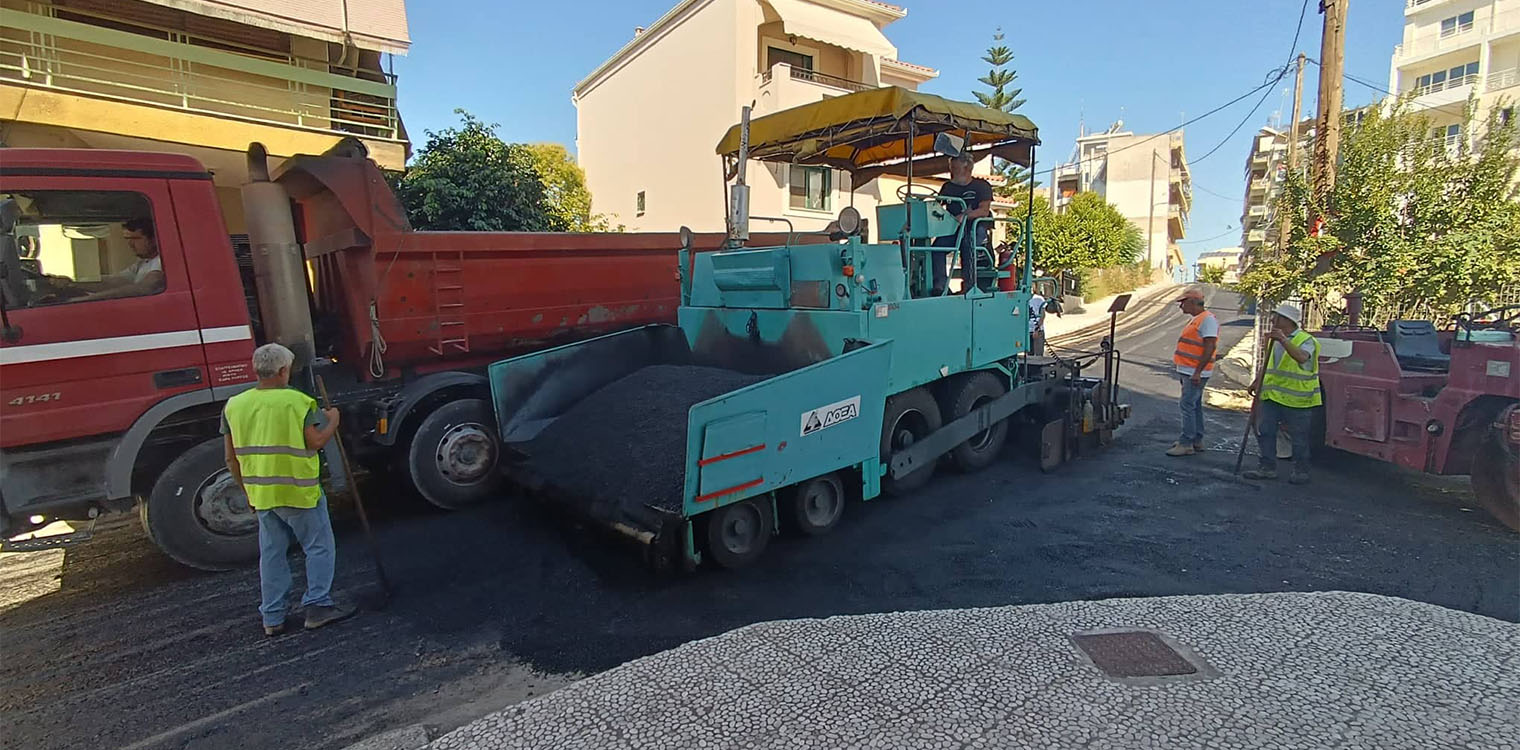 Δήμος Πύργου: Συνεχίζονται οι ασφαλτοστρώσεις δρόμων στον Πύργο από το μεγάλο έργο του 1.400.000 ευρώ