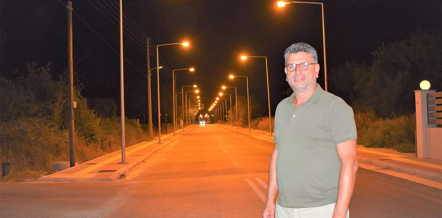 Δήμος Ανδραβίδας-Κυλλήνης: «Λουσμένη» με φως η νότια είσοδος της Ανδραβίδας