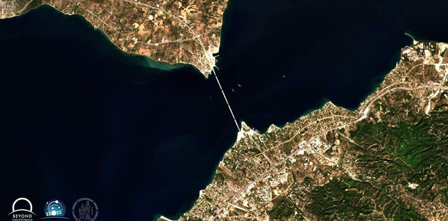 Ο ευρωπαϊκός δορυφόρος Copernicus φωτογράφησε τη γέφυρα Ρίου-Αντιρρίου