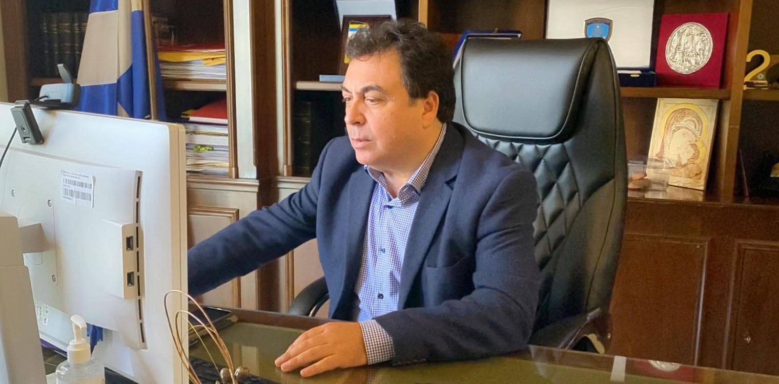 Τηλεδιάσκεψη του δημάρχου Πύργου με τους μελετητές του Αναπτυξιακού Σχεδίου για την Π.Ε. Ηλείας