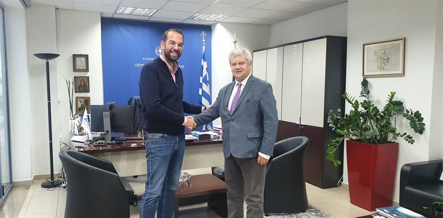 Συνάντηση Ν. Φαρμάκη με το νέο Πρόεδρο του ΕΑΠ, καθηγητή Ι. Καλαβρουζιώτη