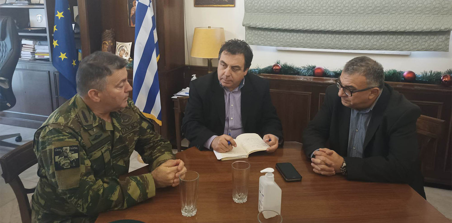 Επίσκεψη του Γενικού Επιθεωρητή Στρατού, Αντιστράτηγου Νικόλαου Φλάρη στον Δήμαρχο Πύργου