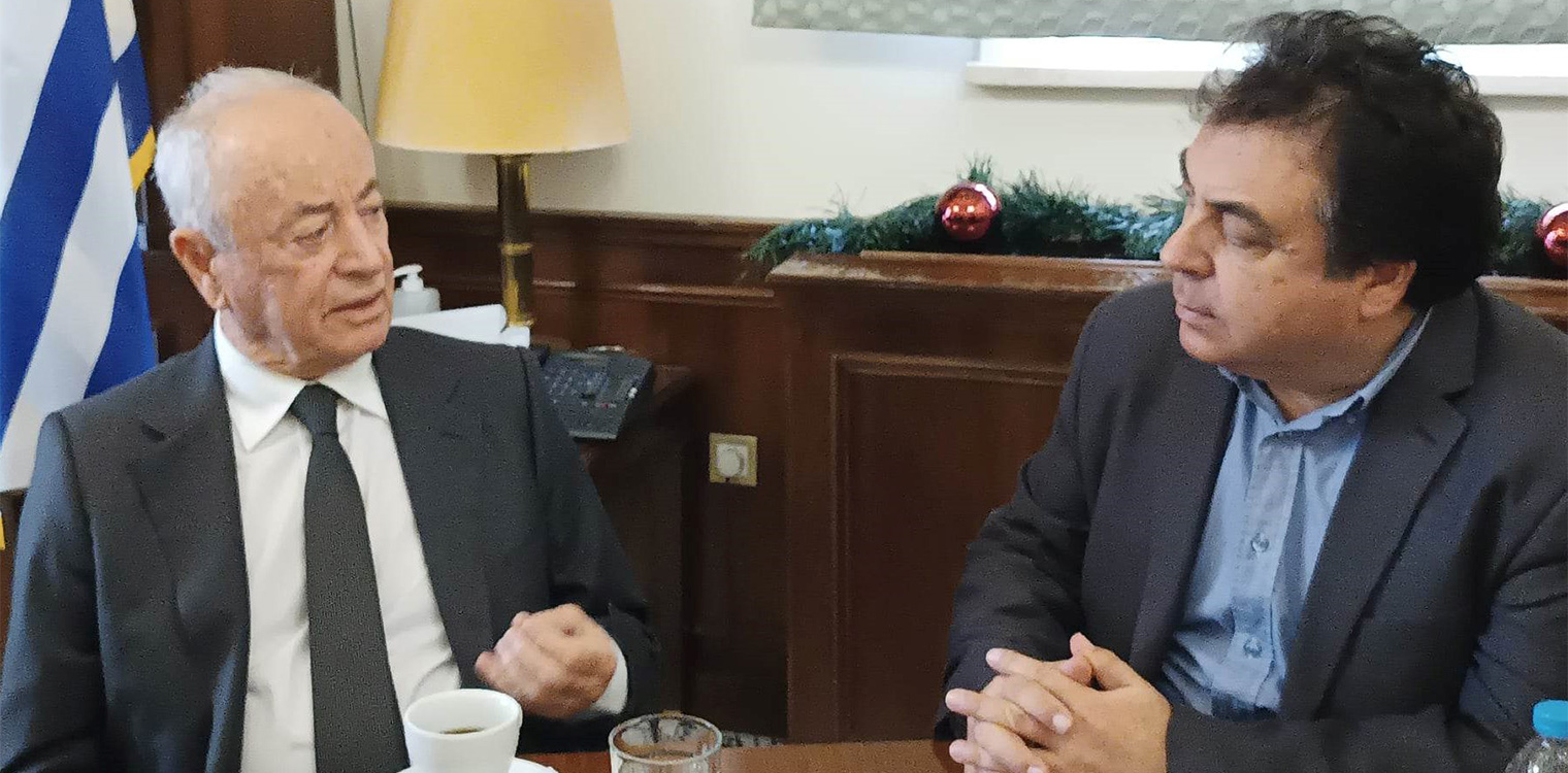 Συνάντηση Δημάρχου Πύργου Παναγιώτη Αντωνακόπουλου με τον υποψήφιο βουλευτή Ηλείας ΝΔ Βασίλη Κοντογιαννόπουλο