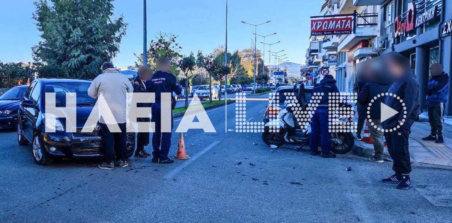 Πύργος: Ένας δικυκλιστής τραυματίας σε τροχαίο στην οδό Υψηλάντου