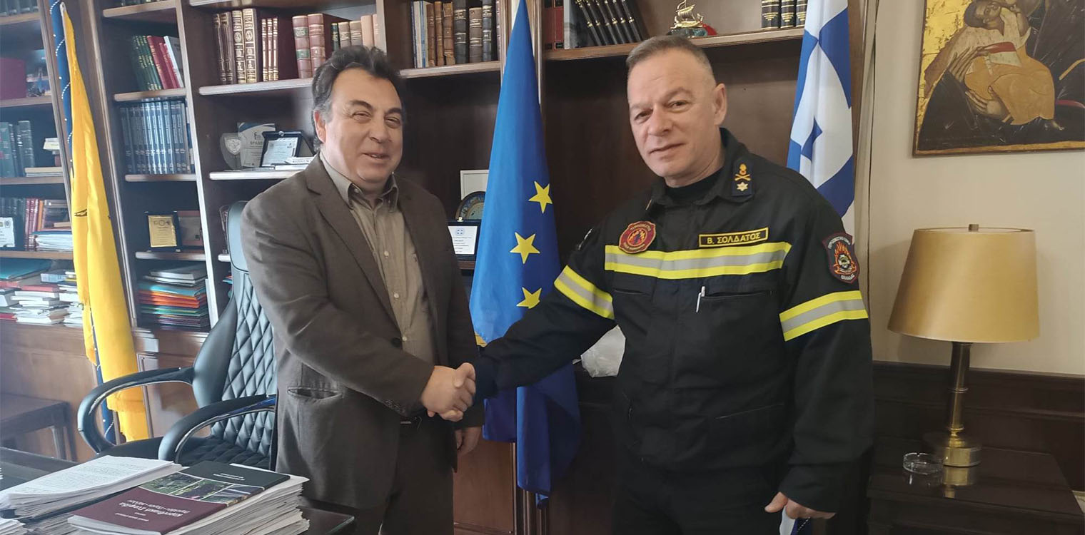 Συνάντηση του δημάρχου Πύργου με το νέο Διοικητή των Π.Υ. Ηλείας