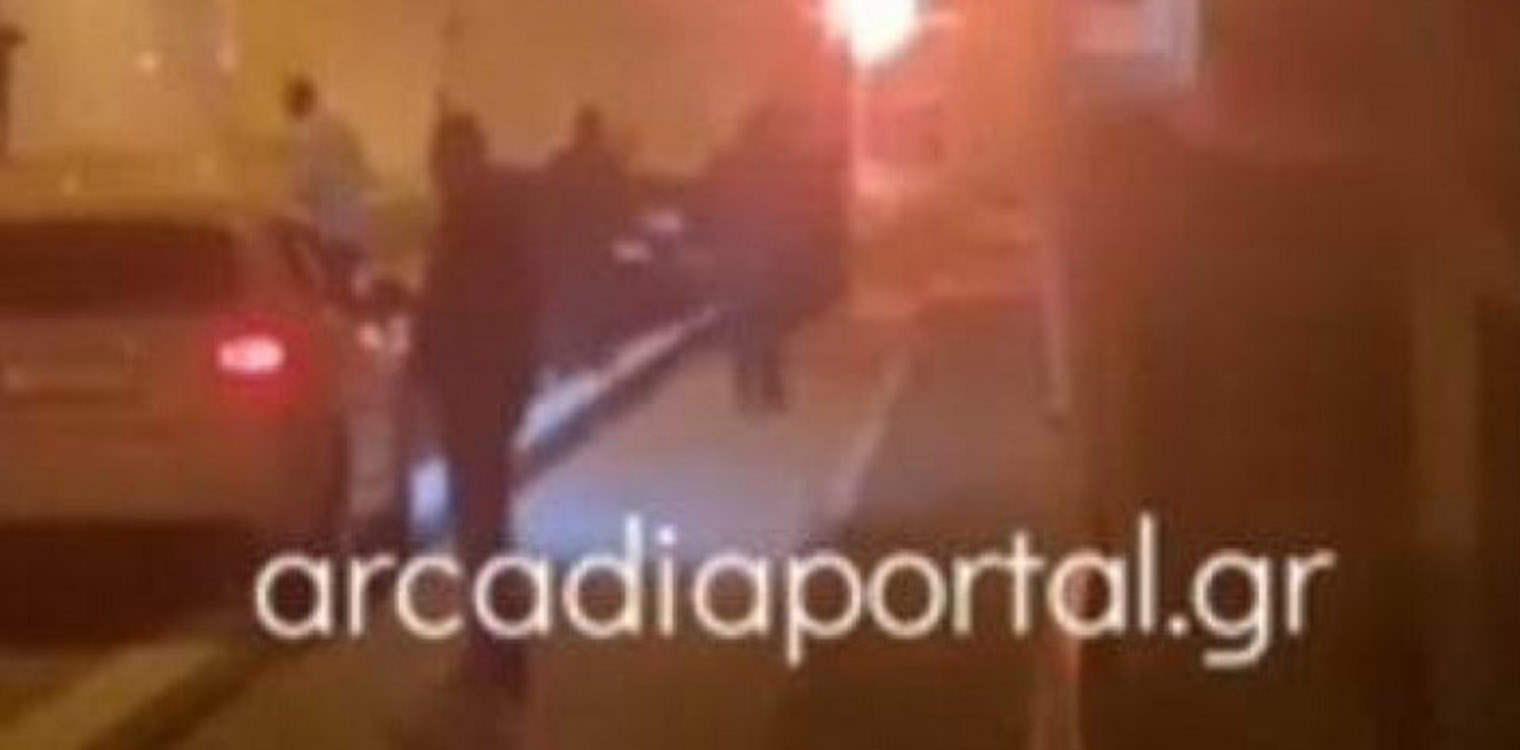 Φλεγόμενο φορτηγό στην Ε.Ο Τρίπολης – Καλαμάτας