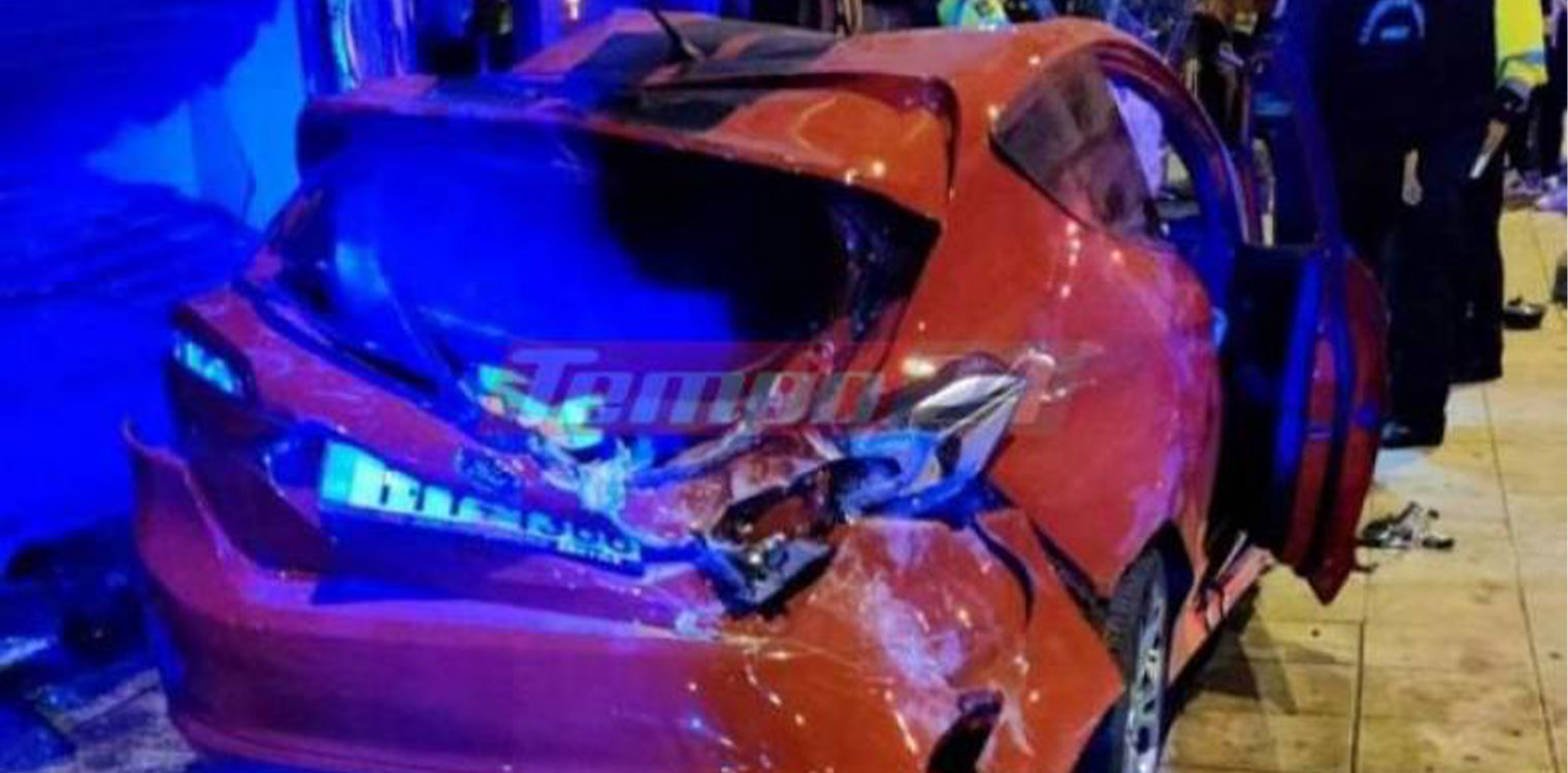 Πάτρα: Αυτοκίνητο "προσγειώθηκε" σε ψαράδικο - Τρεις τραυματίες (photos &amp; video)