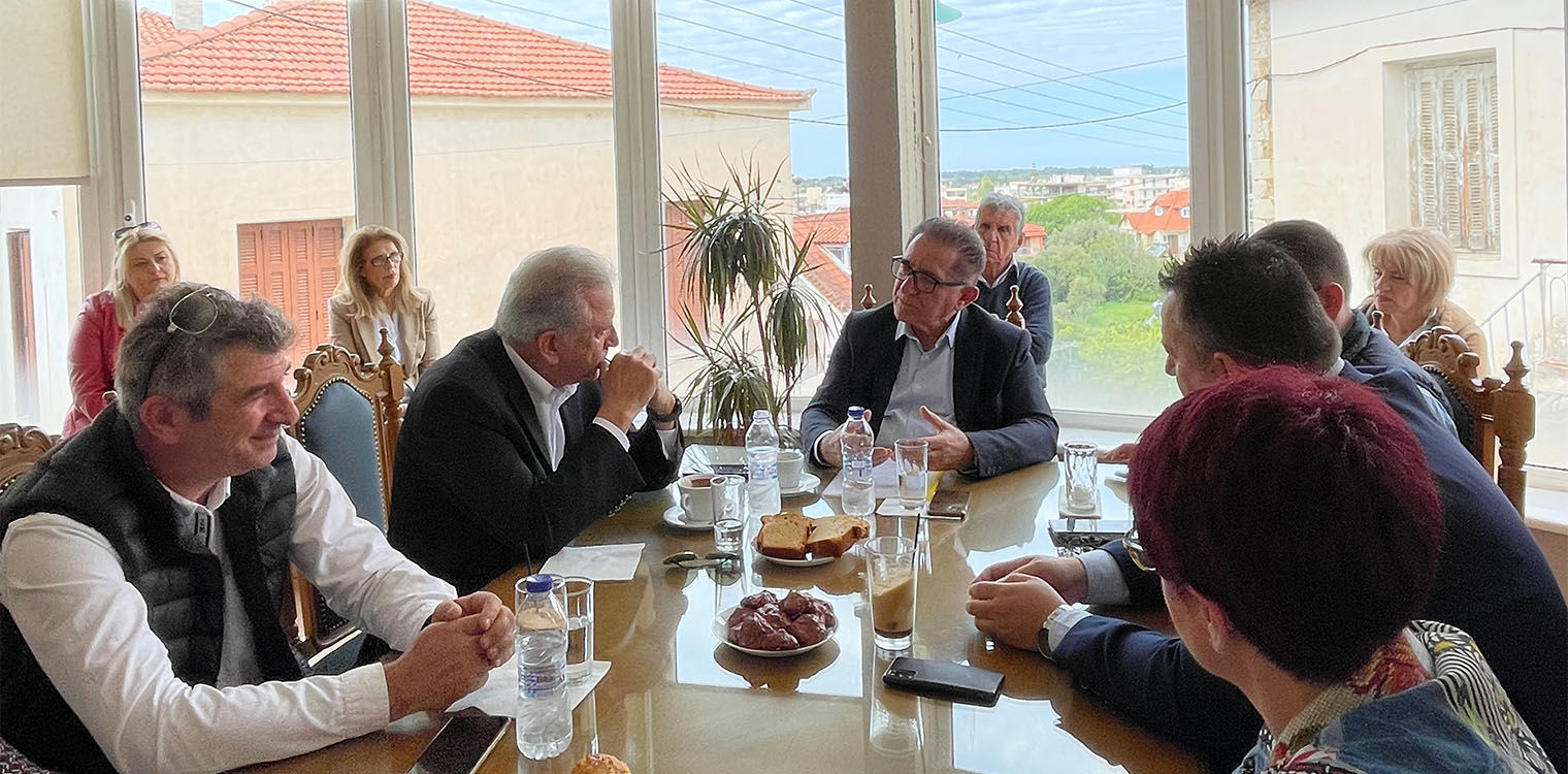 Συνάντηση του Δημάρχου Ζαχάρως Κ. Αλεξανδρόπουλου με τον υποψήφιο βουλευτή Ηλείας της Ν.Δ. Δ. Αβραμόπουλο