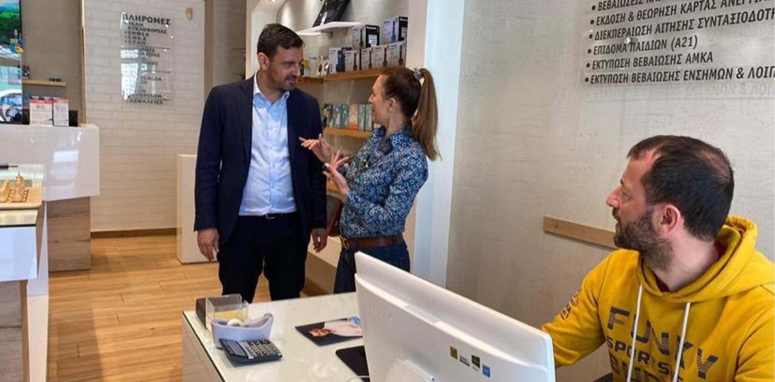 Επίσκεψη του Υποψηφίου Βουλευτή Ηλείας Α. Νικολακόπουλου, στα καταστήματα της Γαστούνης