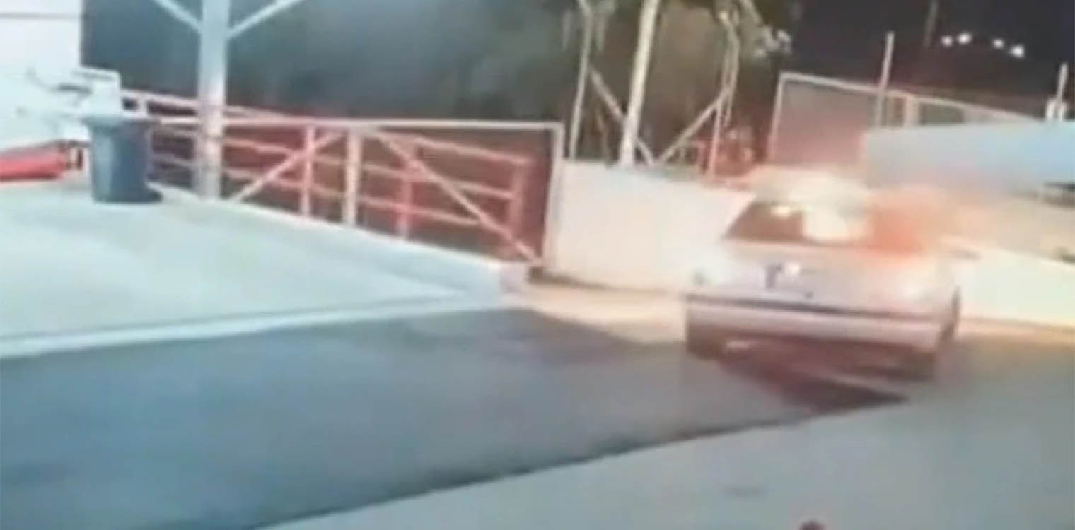 Πάτρα: Αυτοκίνητο έπιασε φωτιά από διαρροή υγραερίου (video)