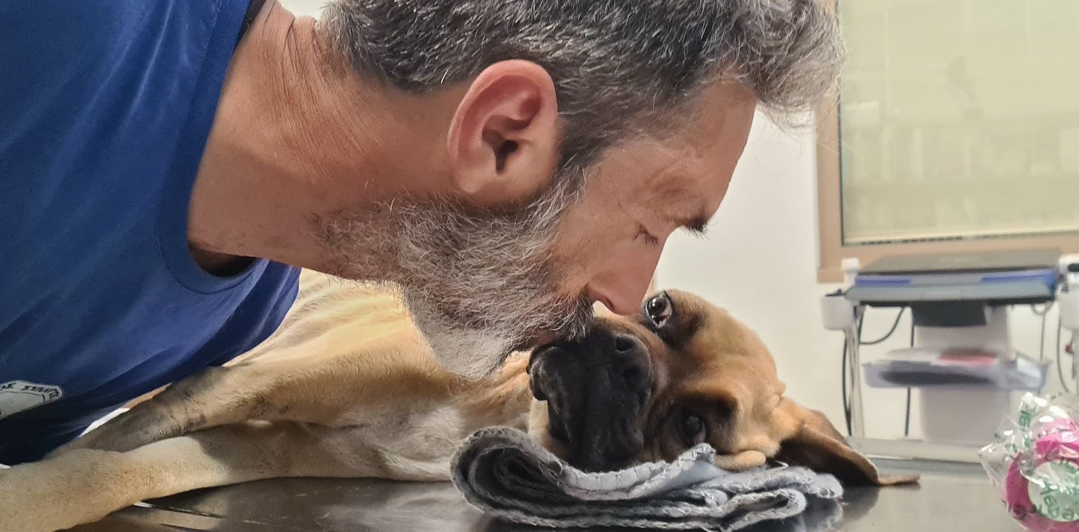 Συγκίνησε το πανελλήνιο η σκυλίτσα Νίκη - Η φωτό που συγκλονίζει με το φιλί του προέδρου της φιλοζωϊκής "Νοιάζομαι" (video)