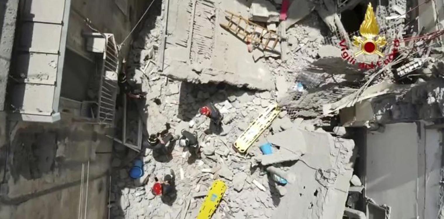 Μερική κατάρρευση πολυκατοικίας στη Νάπολη: Τουλάχιστον 5 τραυματίες - Εικόνες που σοκάρουν