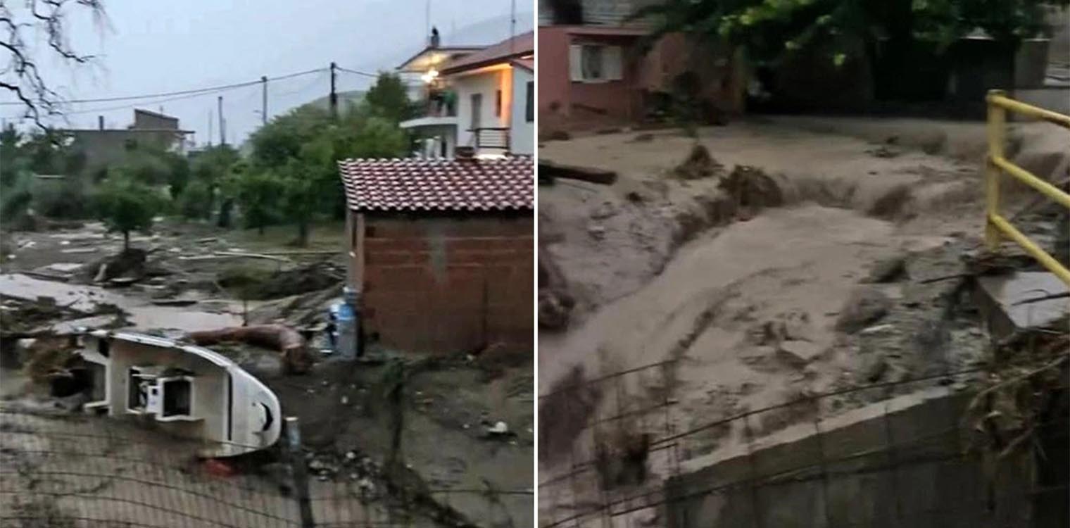 «Πνίγεται η βόρεια Εύβοια από την κακοκαιρία Elias: «Κατακλυσμός» στο Μαντούδι, πλημμύρισαν χείμαρροι στο Πευκί
