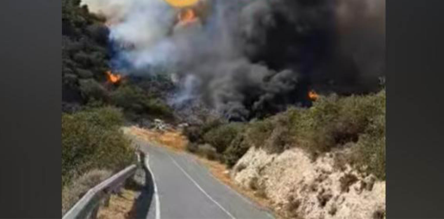 Πύρινος εφιάλτης στην Κύπρο: Πυρκαγιά καίει δύσβατη περιοχή στην επαρχία της Λεμεσού - Συναγερμός στην Πυροσβεστική
