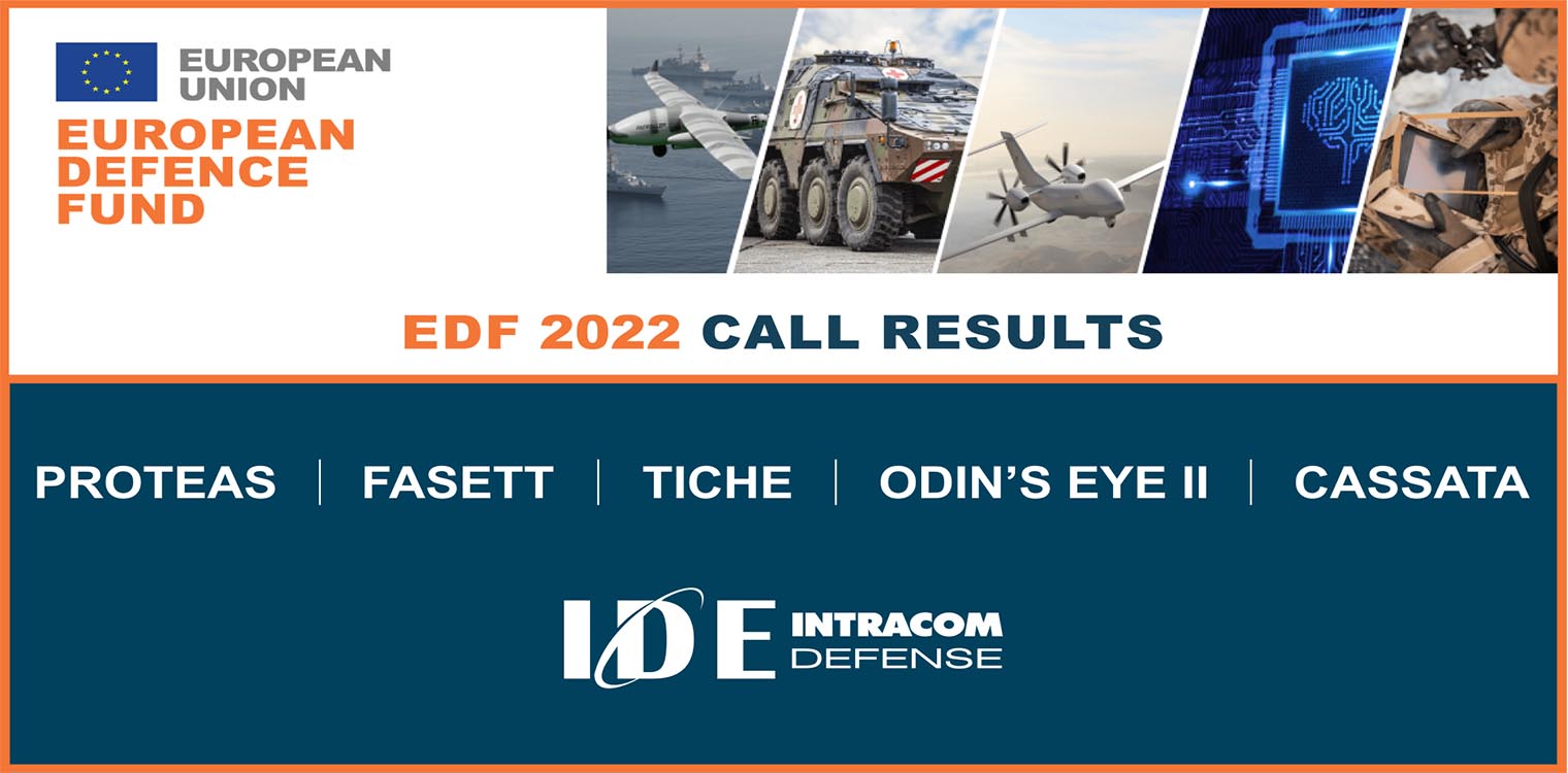 Και τα πέντε νέα έργα συμμετοχής της INTRACOM DEFENSE στο Ευρωπαϊκό Ταμείο Άμυνας EDF 2022