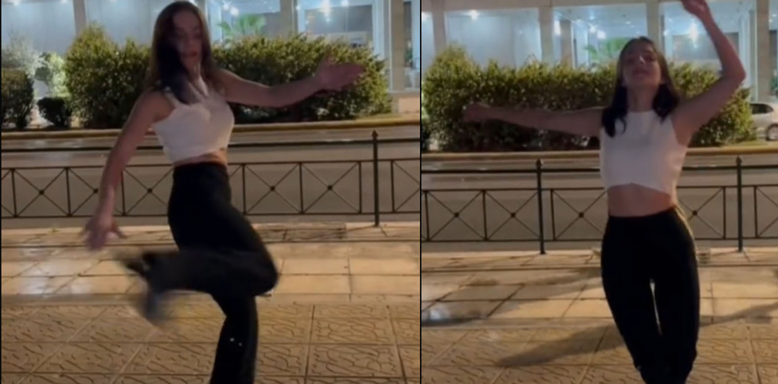 Viral η γυναίκα που χόρεψε ζεϊμπέκικο έξω από τη ΓΑΔΑ για να πει «ευχαριστώ»