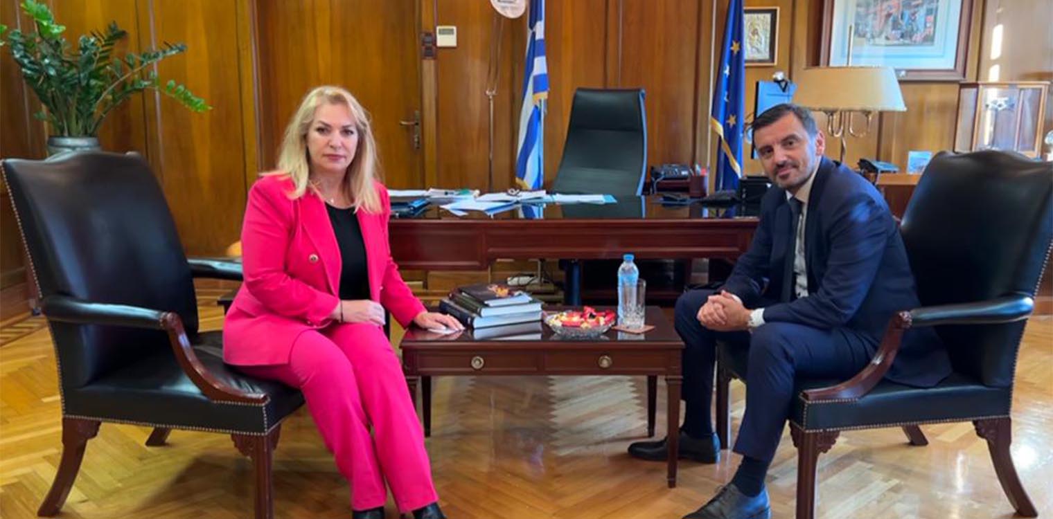 Συνάντηση του Ανδρέα Νικολακόπουλου με την Υφυπουργό Ανάπτυξης Άννα Μάνη-Παπαδημητρίου