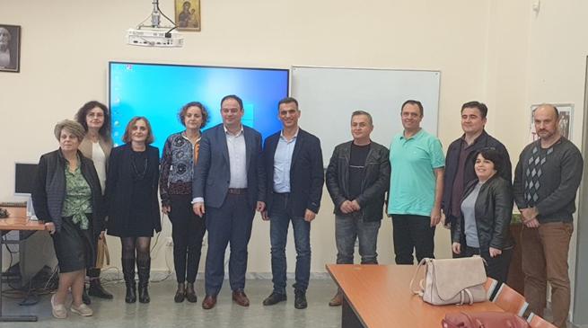 Επίσκεψη του Προέδρου του Ι.Ε.Π κ. Δουκάκη στο 1ο Γυμνάσιο Πύργου
